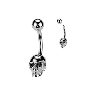 Šperky4U piercing do pupíku lebka WP0096