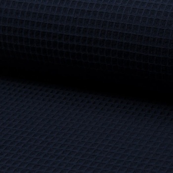 Bavlna vafle tmavo modrá, š.145