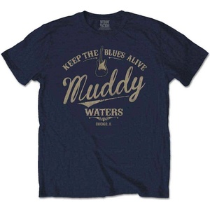 Muddy Waters Keep The Blues Alive Тениска с къс ръкав Navy Blue M (MUDDTS04MN02)
