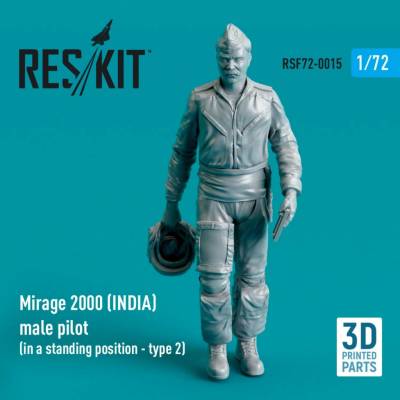 Mirage Reskit 2000 INDIA male pilot in a standing position type 2 3D Printed 1:72