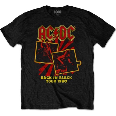 AC/DC tričko Back in black Tour 1980 čierne