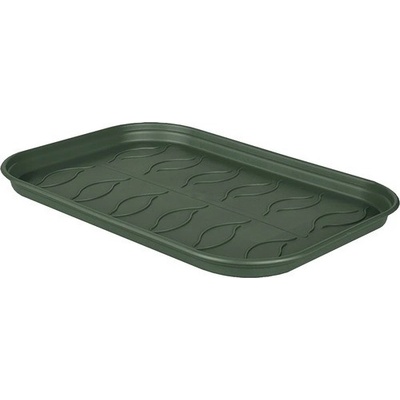 Podmiska ke skleníčku elho L Green Basic 100 % recyklovaný plast cca 51 x 19 x 2 cm tmavě zelená