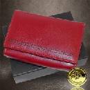 Bellugio Dámská červená kožená peněženka s monogramem a vlastním textem