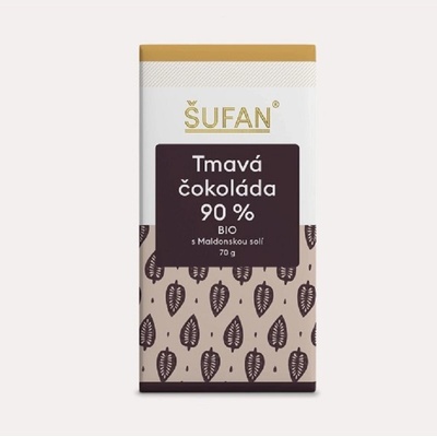 ŠUFAN hořká 90% s Maldonskou solí 70 g