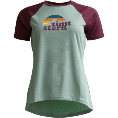 Zimtstern Дамска тениска Zimtstern Women's Sunsetz Tee T-shirt - Granite Green / Windsor Wine - размер XS (916-3542-0111)