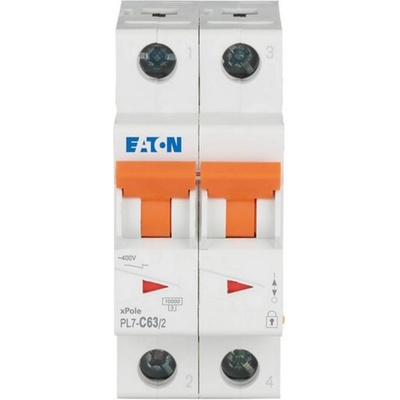 Eaton Автоматичен прекъсвач eaton pl7-c63/2, 263365 - 63 a, 2p (263365)