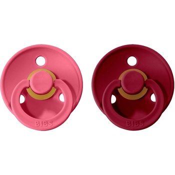 BIBS Colour Natural Rubber Size 1: 0+ months биберон Coral / Ruby 2 бр