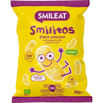 SMILEAT Bio kukuričné chrumky s extra panenským olivovým olejom 38 g
