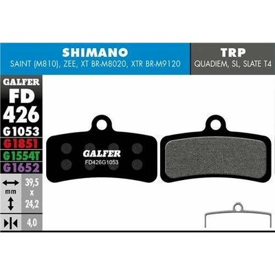 Brzdové destičky Galfer FD426 - Shimano, Tektro - černé erformance