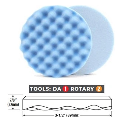 Lake Country Waffle Pro Blue Finishing 89 mm