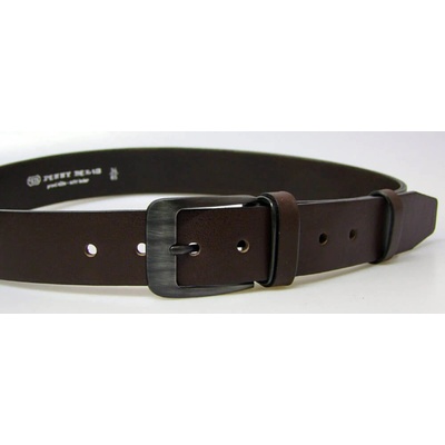 Penny Belts pánský kožený opasek 02-PR01-40 tmavě hnědý