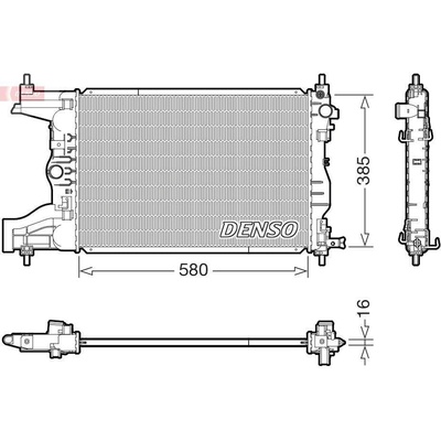 Chladič, chlazení motoru DENSO DRM15017