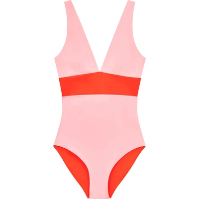 MYMARINI Дамски бански костюм MYMARINI Women's Plungesuit Swimsuit - Poppy / Macaron (150-5675-0712)