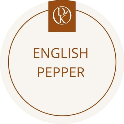 Davídkovo koření Etiketa English Pepper béžová průměr 4,5 cm 1 ks