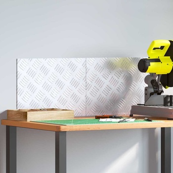 vidaXL Шахматни плочи 2 pcs Сребрист 40 x 30 cm Алуминий (4104287)