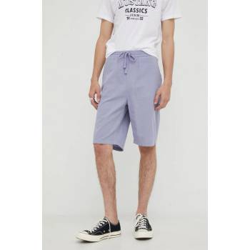 Lee Къс панталон с лен Lee Relaxed Drawstring S Misty Lilac в лилаво (L70KSAUU)