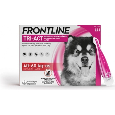 Frontline Tri-Act pre psov Spot-on XL 40-60 kg