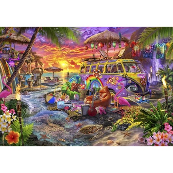 Bluebird Puzzle - Puzzle Hippie Beach - 1 000 piese