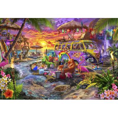 Bluebird Puzzle - Puzzle Hippie Beach - 1 000 piese