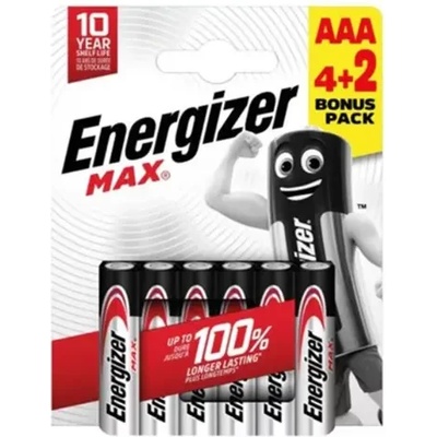 Energizer АЛКАЛНИ БАТЕРИИ enr max alk aaa 4+2 chp6 energizer (e303328200)