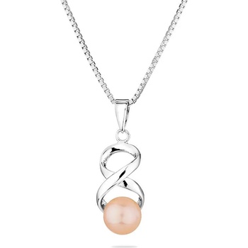 Image 1 of Swan Сребърно колие със сладководна розова перла IEP0317P Swan