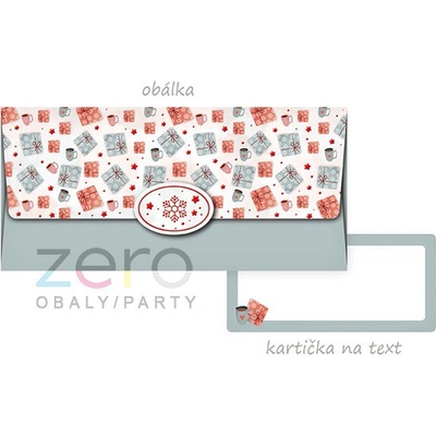Obálka dárková na peníze - vánoční dárky