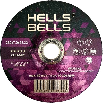 Hell Bells Brusný kotouč 230 x 7,0 x 22,2 mm HBSG23070