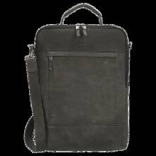 Micmacbags unisex kožený na notebook 18031 černý 15,6"