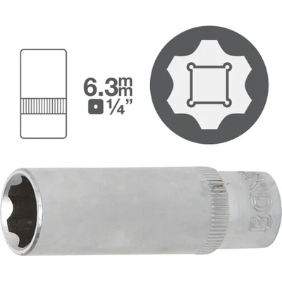 BGS technic Дълги вложки super lock 1/4" - от 3.90лв