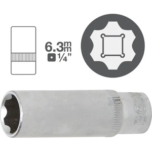 BGS technic Дълги вложки super lock 1/4" - от 3.90лв