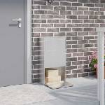 vidaXL Пощенска кутия за пратки с врата Сребрист 44 x 22 x 82 см (874923)