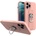 HQWear Силиконов кейс Ring Case с държач за Samsung Galaxy S21 FE, розов (9145576247228)