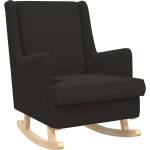 vidaXL Люлеещ се стол Черно 62 x 80 x 85 см Букле (42029974)