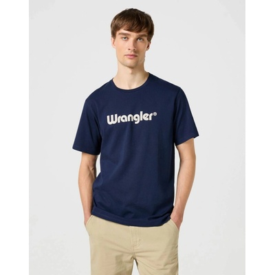 Wrangler pánske tričko Frame Logo Tee in navy modré