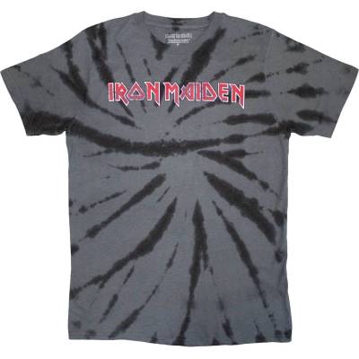Iron Maiden Logo (Wash Collection) Charcoal Grey L Риза (IMTEE177MDD03)