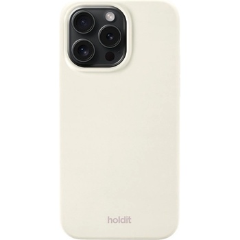 Holdit Калъф Holdit - Silicone, iPhone 14 Pro, Light Beige (7330985155161)
