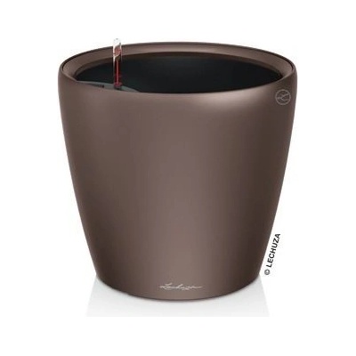 Lechuza Classic o LS 43 espresso/tmavohnedá metalíza so samozavlažovacím setom