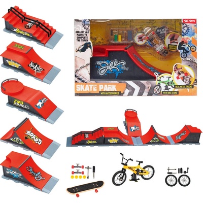 Toi Toys Finger prstový Skateboard alebo BMX bicykel so skate Rink