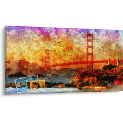 Obraz - Golden Gate, San Francisco, Kalifornie, jednodílný 120x70 cm – Hledejceny.cz