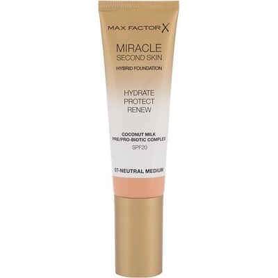Max Factor Miracle Second Skin Hybrid Foundation make-up 07 30 ml
