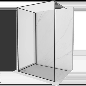 Mexen Kioto душ преграда Walk-in 140 x 90 см, черна рамка, черна - 800-140-212-70-70-090 (800-140-212-70-70-090)