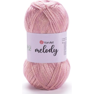 Pletací / háčkovací příze YarnArt MELODY 897 jemně růžová, efektní, 100g/230m