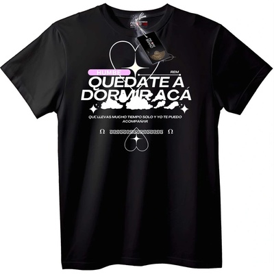 NOONEBRAND Тениска Остани и Спи Тук - 2XL, White