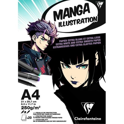 Clairefontaine Manga Illustration Скицник 20 A4 250 g (976163C)