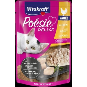 Vitakraft Poesie пауч за котки вкусен сос с истински парченца пилешко месо 85gr