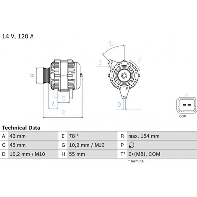 Generátor BOSCH 0 986 083 840 (0986083840)