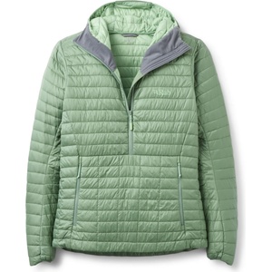 Rab Дамско пухено яке Rab Women's Microlighter Pullover Hoody Down jacket - Dark Fig Green - размер 44 (EU) (104-6845-0215)