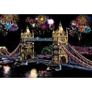 Stierací obrázok v tube Londýn Tower Bridge 75x52 cm