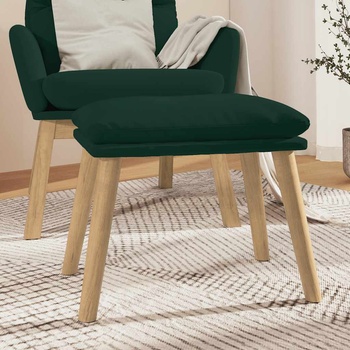 vidaXL Табуретка, тъмнозелена, 45x29, 5x35 см, кадифе (341437)