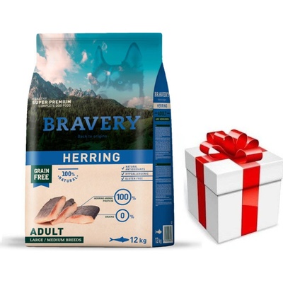 Bravery dog Adult Medium & Large hering 12 kg